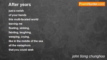 john tiong chunghoo - After years