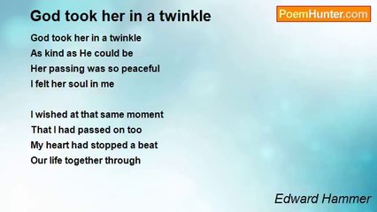 Edward Hammer - God took her in a twinkle