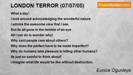 Eunice Ogunleye - LONDON TERROR (07/07/05)