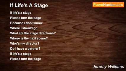 Jeremy Williams - If Life's A Stage