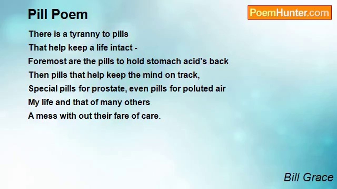 Bill Grace - Pill Poem