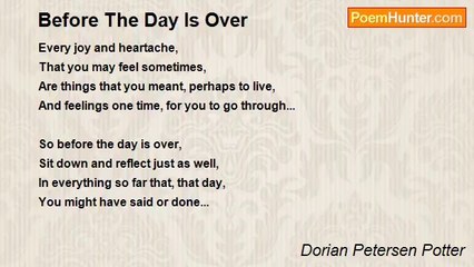 Dorian Petersen Potter - Before The Day Is Over