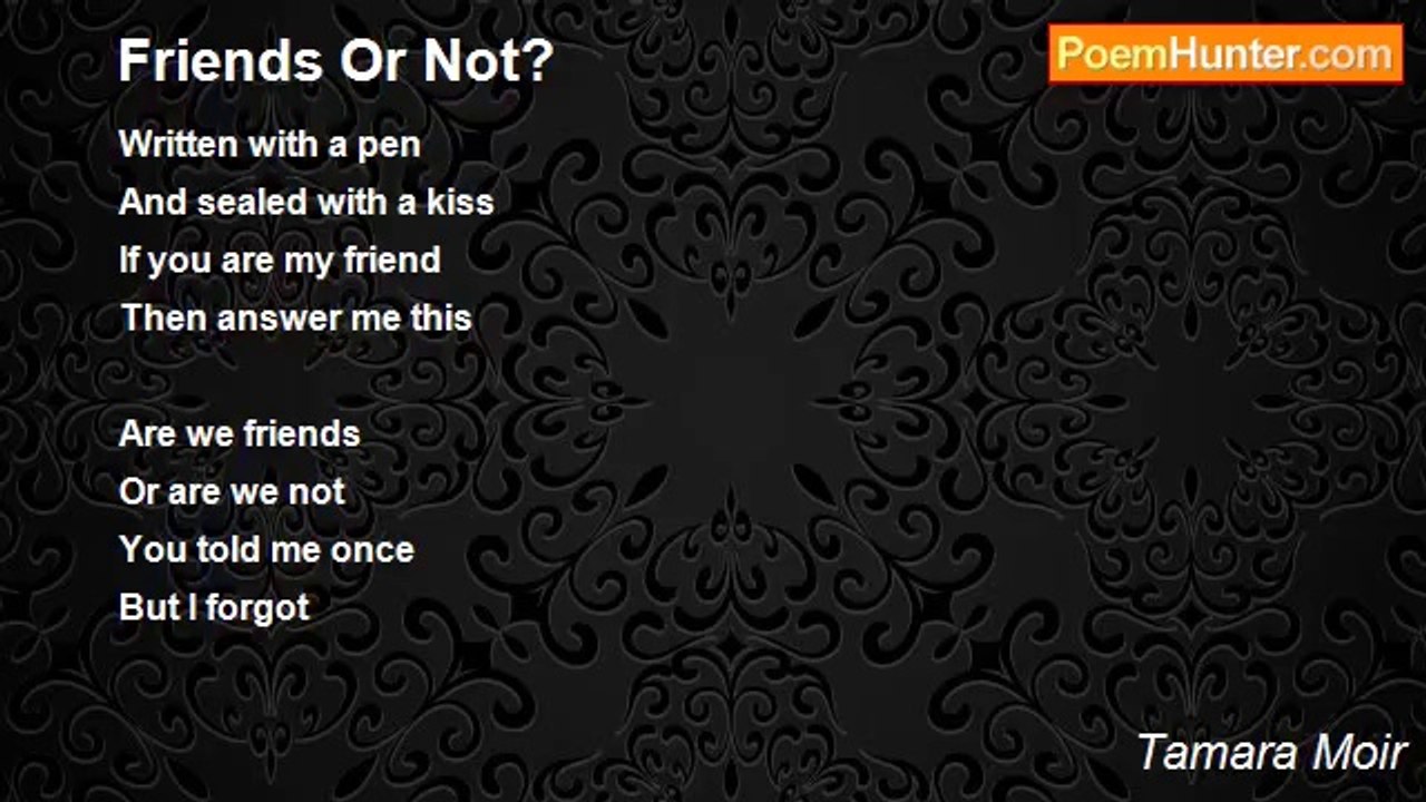 Tamara Moir - Friends Or Not?