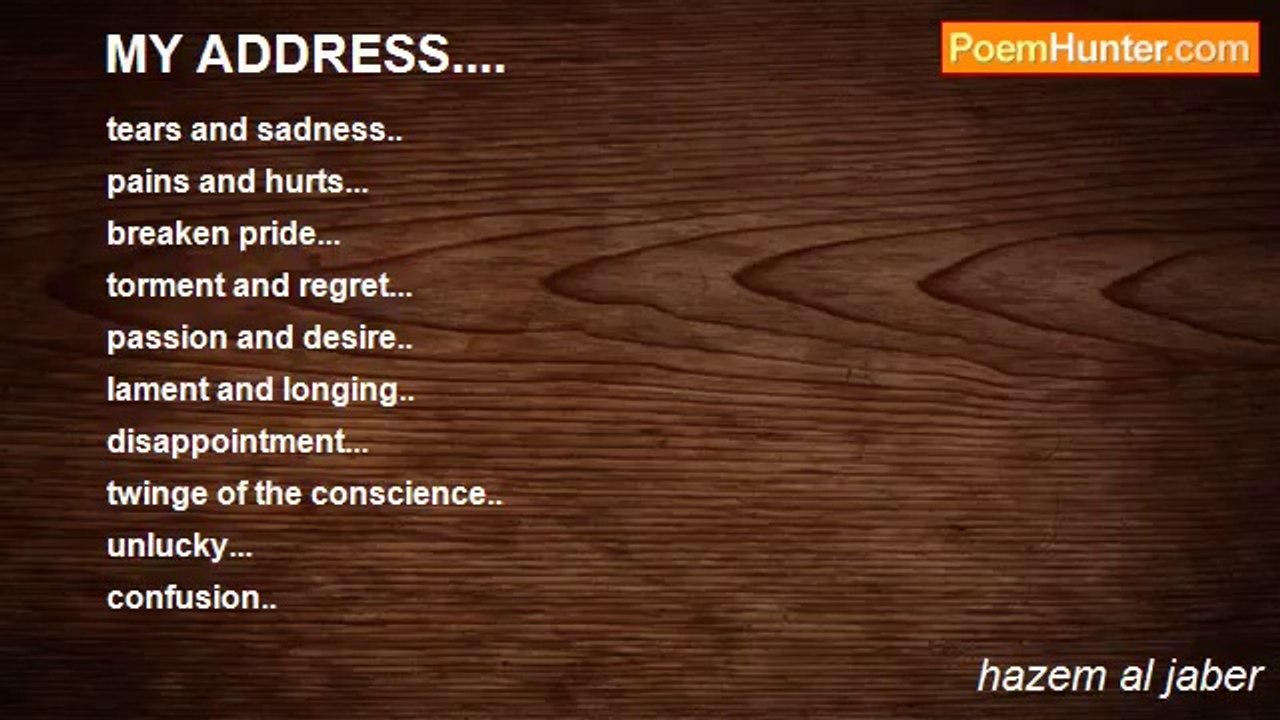 hazem al jaber - MY ADDRESS....