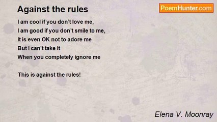 Elena V. Moonray - Against the rules