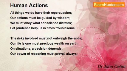 Dr John Celes - Human Actions