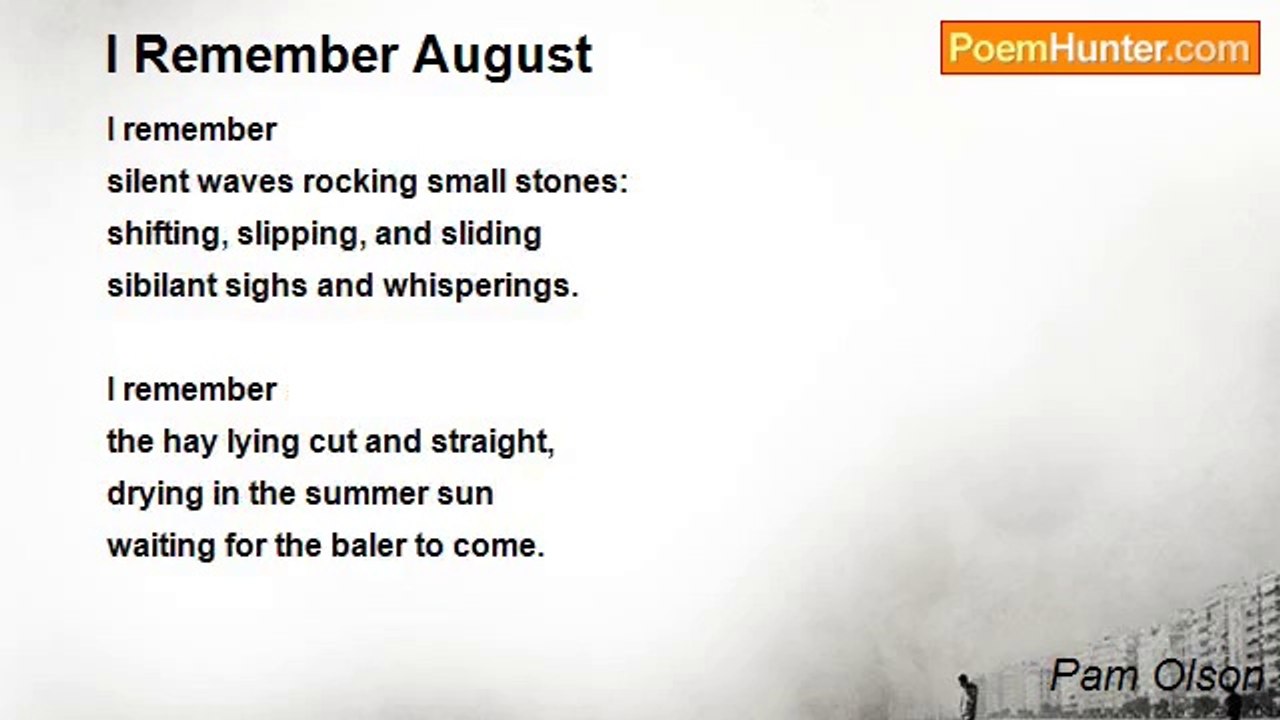 Pam Olson - I Remember August