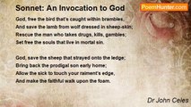 Dr John Celes - Sonnet: An Invocation to God