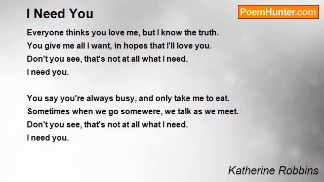 Katherine Robbins - I Need You