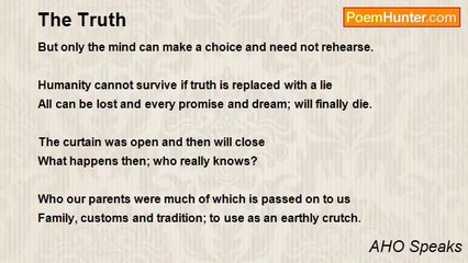 AHO Speaks - The Truth