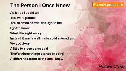 Natalie Clyne - The Person I Once Knew