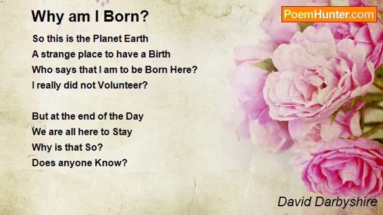 David Darbyshire - Why am I Born?