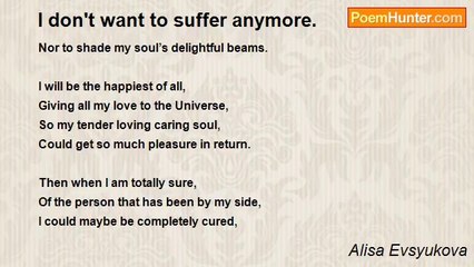 Alisa Evsyukova - I don't want to suffer anymore.