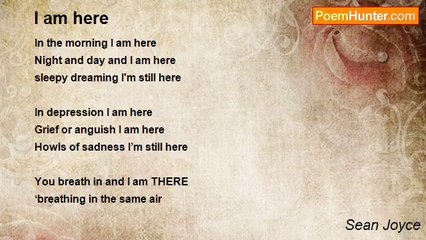Sean Joyce - I am here