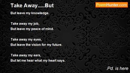 .Pd. is here - Take Away.....But