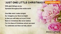 Becky LaPrarie - 'JUST ONE LITTLE CHRISTMAS WISH'