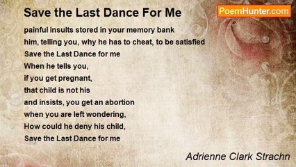 Adrienne Clark Strachn - Save the Last Dance For Me