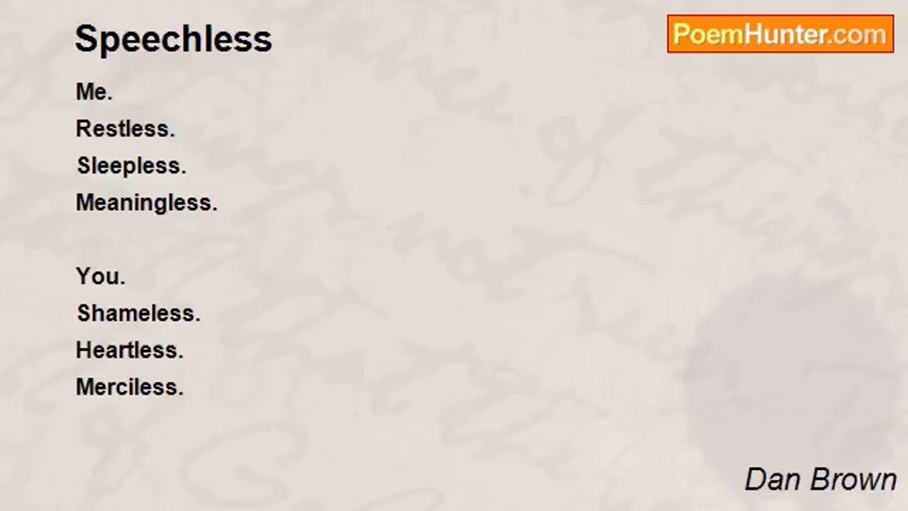 Dan Brown - Speechless