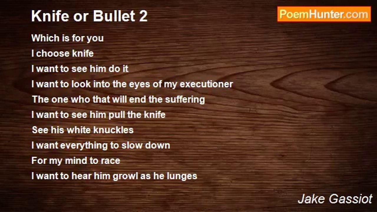 Jake Gassiot - Knife or Bullet 2