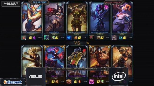 League of Legends - ASUS ROG Tournament - Qualifier 7 PCS ULTIMA VS FRERES DU PURGATOIRE