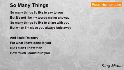 King Midas - So Many Things