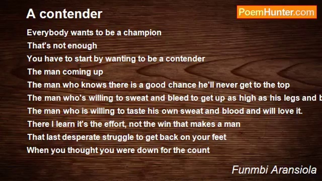 Funmbi Aransiola - A contender