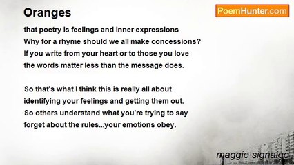 maggie signaigo - Oranges