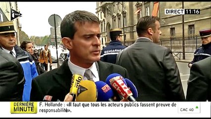 Réaction de Manuel Valls au décès de Rémi Fraisse