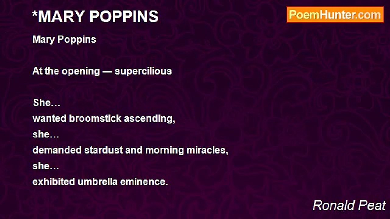 Ronald Peat - *MARY POPPINS