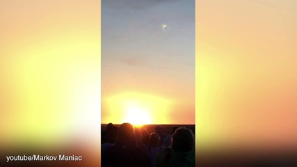 L'explosion de la fusée Antares vue de loin