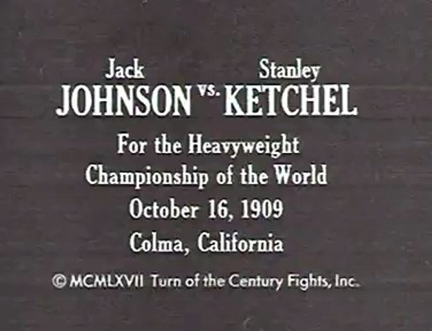 ⁣Jack Johnson vs Stanley Ketchel  1909-10-16