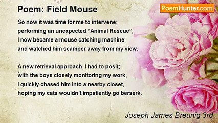 Joseph James Breunig 3rd - Poem: Field Mouse