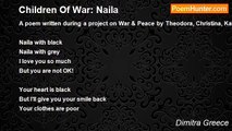 Dimitra Greece - Children Of War: Naila