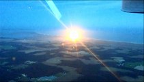Le lancement raté de la fusée Antares vu d'un avion