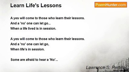 Lawrence S. Pertillar - Learn Life's Lessons