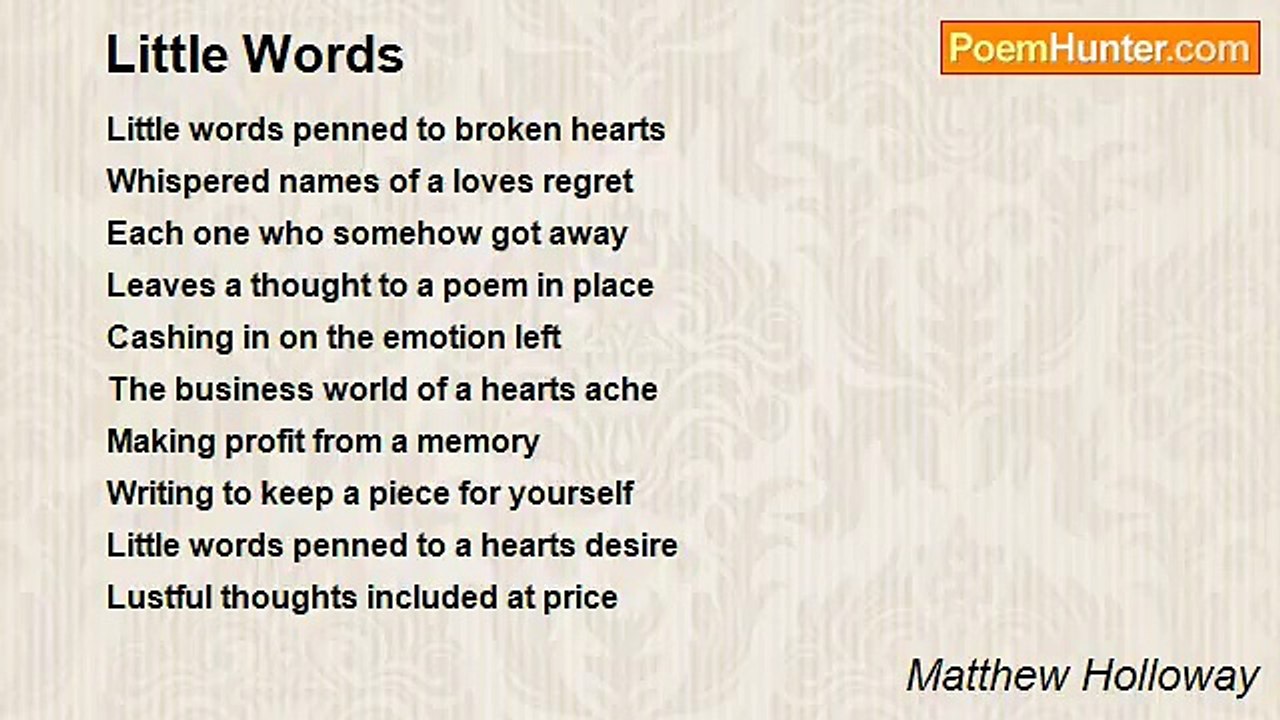 Matthew Holloway - Little Words