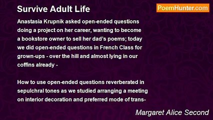 Margaret Alice Second - Survive Adult Life