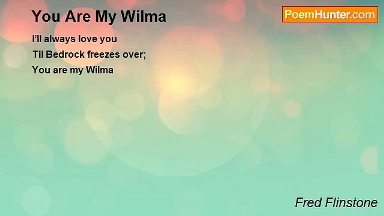 Fred Flinstone - You Are My Wilma