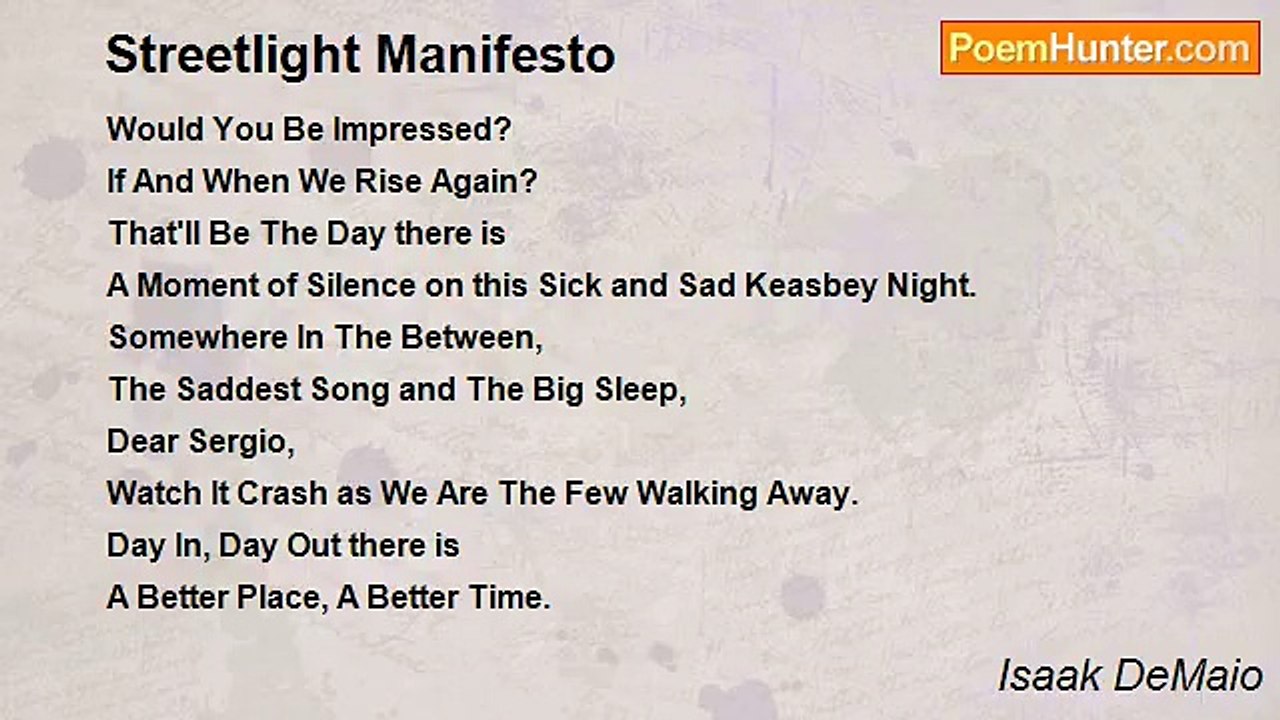 Isaak DeMaio - Streetlight Manifesto