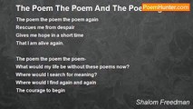 Shalom Freedman - The Poem The Poem And The Poem Again