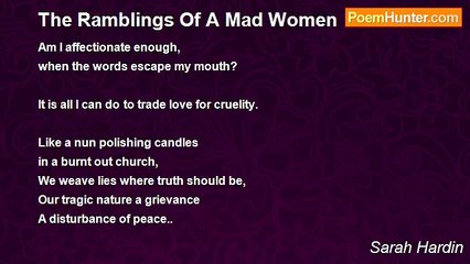 Sarah Hardin - The Ramblings Of A Mad Women