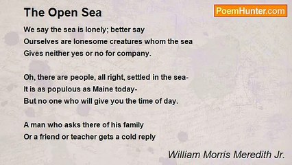 William Morris Meredith Jr. - The Open Sea
