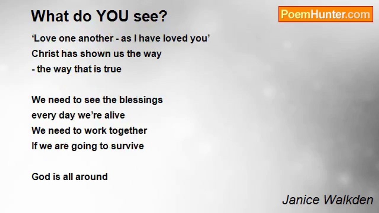 Janice Walkden - What do YOU see?