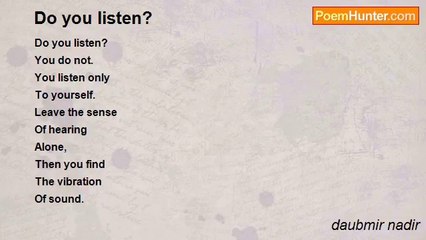daubmir nadir - Do you listen?