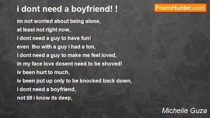 Michelle Guza - i dont need a boyfriend! !