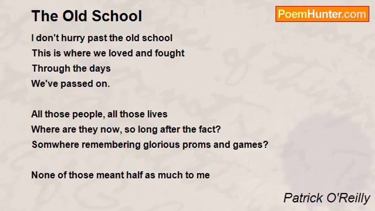 Patrick O'Reilly - The Old School