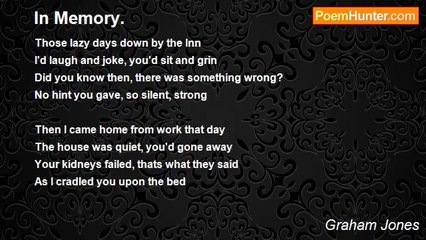 Graham Jones - In Memory.