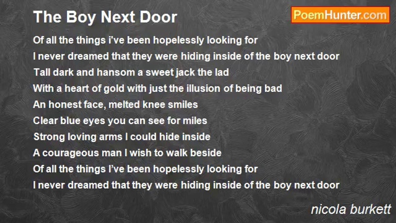 nicola burkett - The Boy Next Door