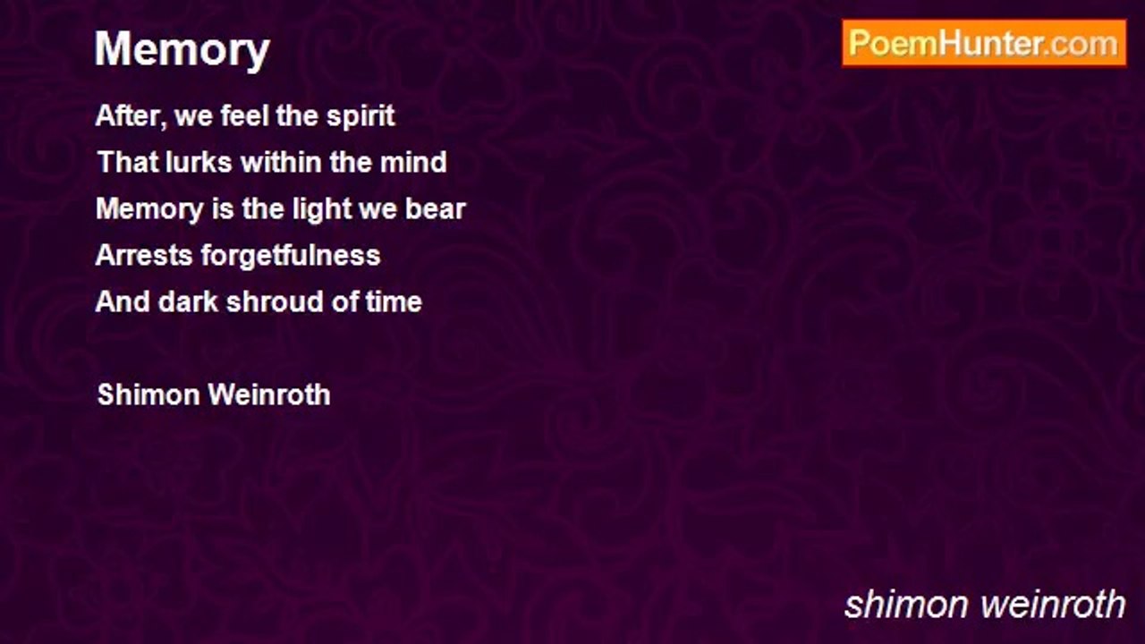 shimon weinroth - Memory