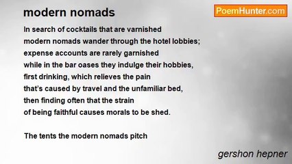 gershon hepner - modern nomads